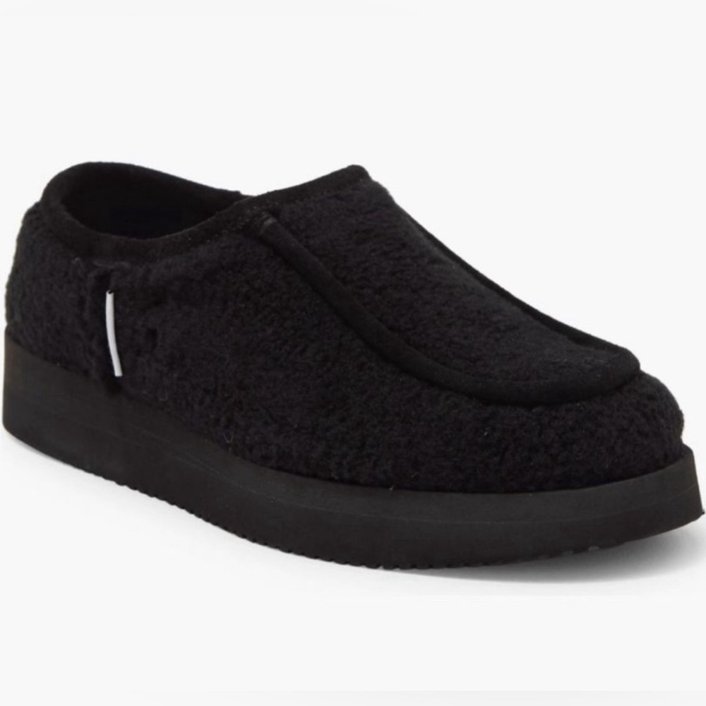 P448 Bubble Genuine Shearling Slipper In Black Size 8.5 New